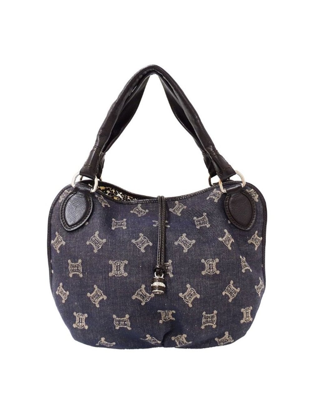Celine Bag Handbag Denim Blue Handle Logo Large Everyday